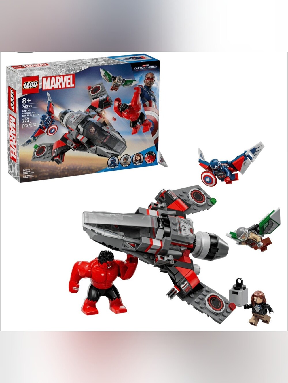 LEGO Marvel Captain America vs Red Hulk Battle Building Set 76292